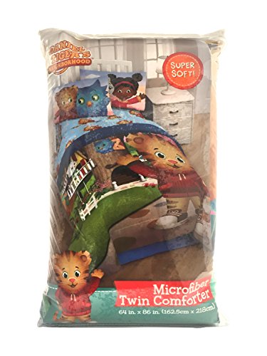 PBS Kids Daniel Tiger Treehouse Pals Twin Comforter, Blue/Green - Thumbnail 4