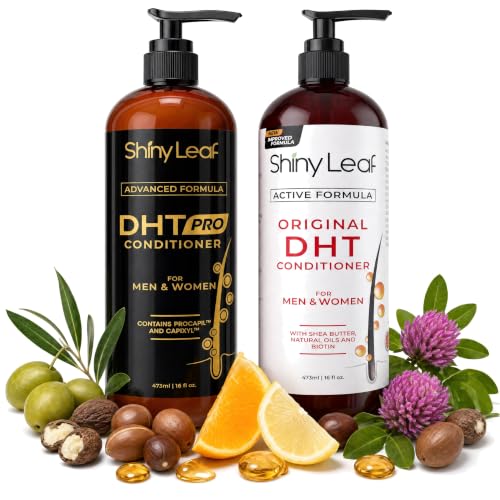 Shiny Leaf DHT+DHT Pro Conditioner bundle for Thinning Hair, 2x16 Fl.Oz image 5