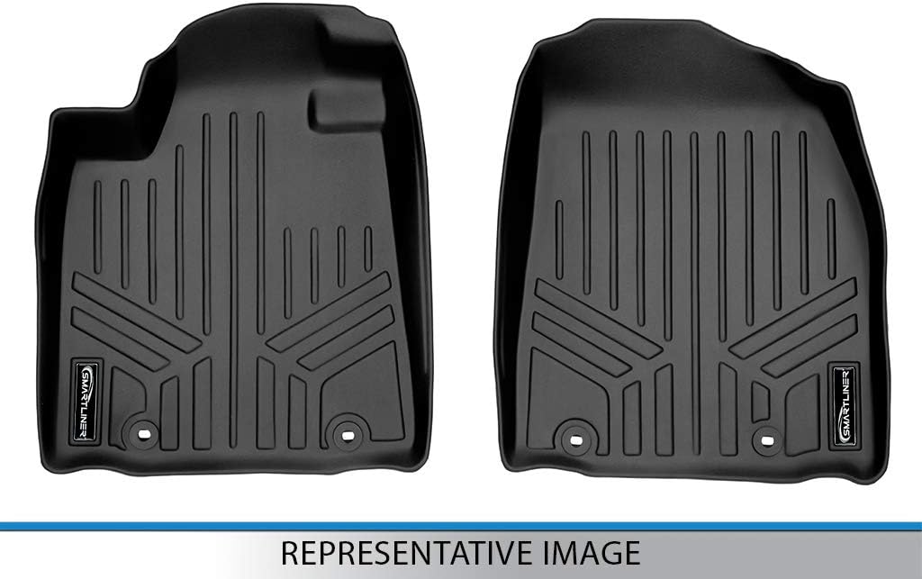 SMARTLINER Custom Fit Floor Mats 1st Row Liner Set Compatible with 2015-2025 Ford F-150