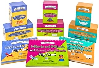 Really Good Phonics CVC & S-Blends, L, R & Other Consonants Diagraphs Kit - Decodable Readers, Flip Chart & Word Segmenting and Blending Kit - Educational Reading Games for Kids, Learning Activities