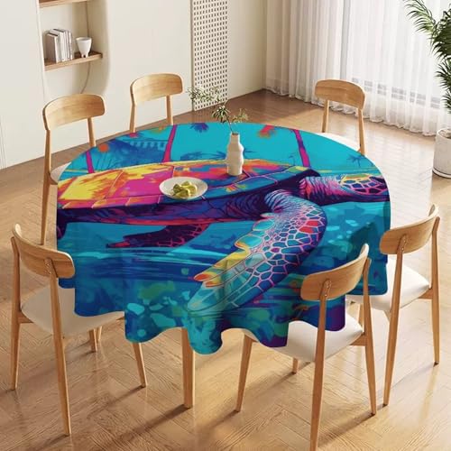 Nappe ronde de 127 cm imperméable et résistante pour décoration