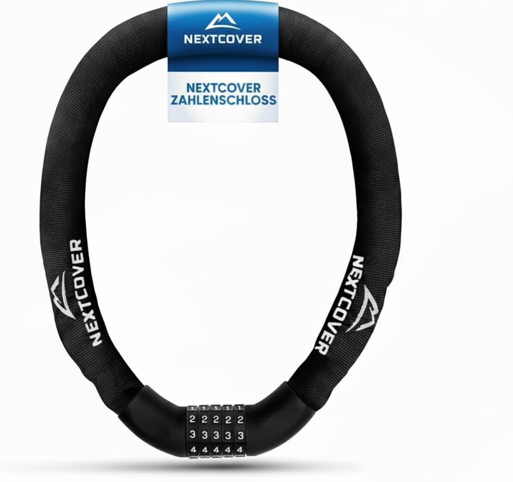 NEXTCOVER® Fahrradschloss mit Zahlencode Schwarz NEU