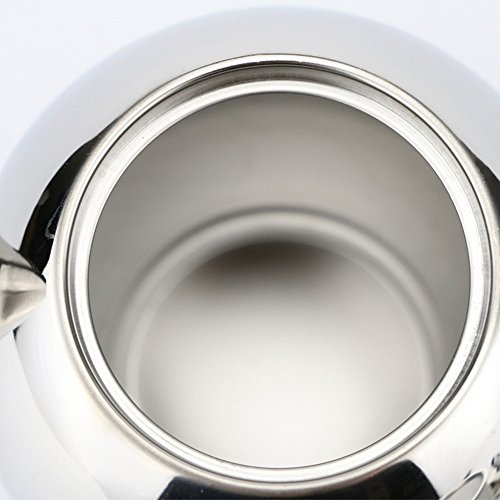 OnePine 1.5 L Teekrug Edelstahl teekanne mit Siebeinsatz,Edelstahl Kaffeekanne Kein Magnet Oliven-Kaffeekanne Teekanne mit sieb (Silber) – Bild 6