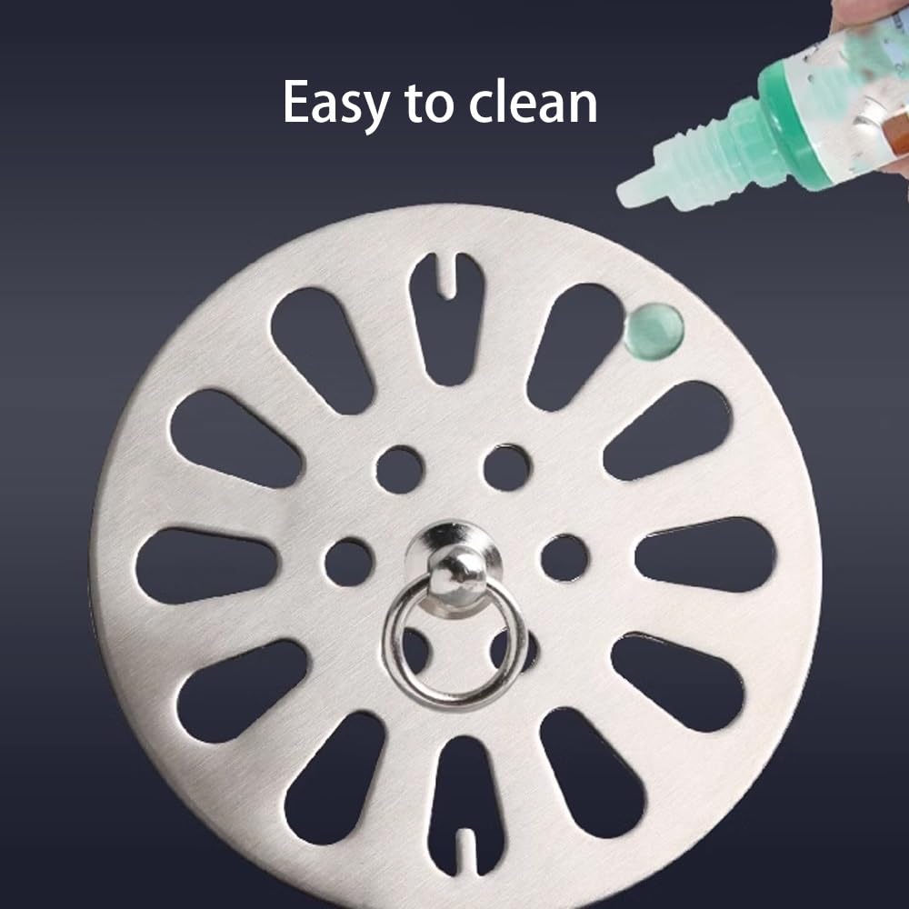 Colador De Drenaje Recogedor De Pelo para Drenaje De Ducha 10 8 6cm Cubierta De Drenaje De Piso De Acero Inoxidable para Lavandería, Evita Residuos(10cm/3.93in)