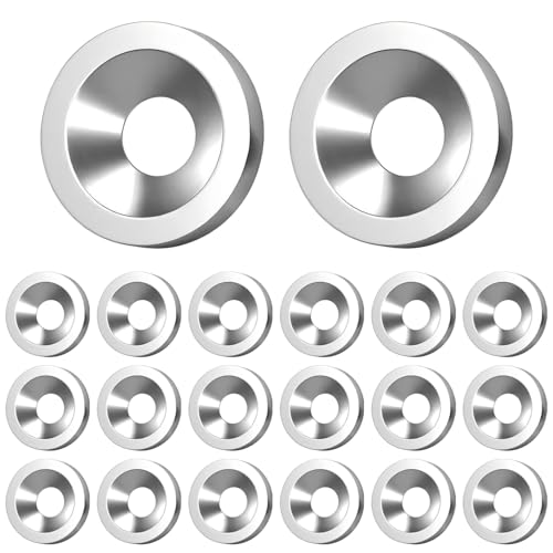 Ctyjia 20 Pièces Rondelle Plate, Rondelles à Tête Fraisée, M5x16x3mm Rondelle Cuvette en Acier Inoxydable, Pour Vis à Tête Fraisée