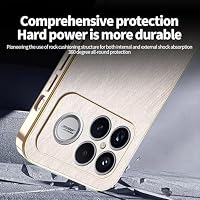 ILING Hülle für Xiaomi Poco F8 Ultra 5G, Gebürstetes Texturdesign Prämie Handyhülle aus Leder-Finish, Ultradünne Weich Silikon TPU Bumper Stoßfeste Schutzhülle (Gold) – Ansicht 5