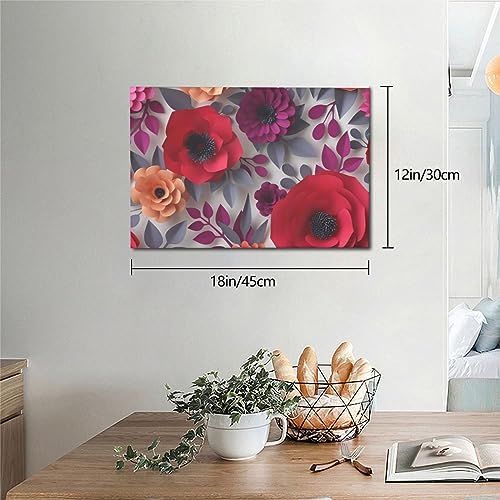 Impression de fleurs sur toile 30x45 cm sans cadre décoration salon et bureau - 6
