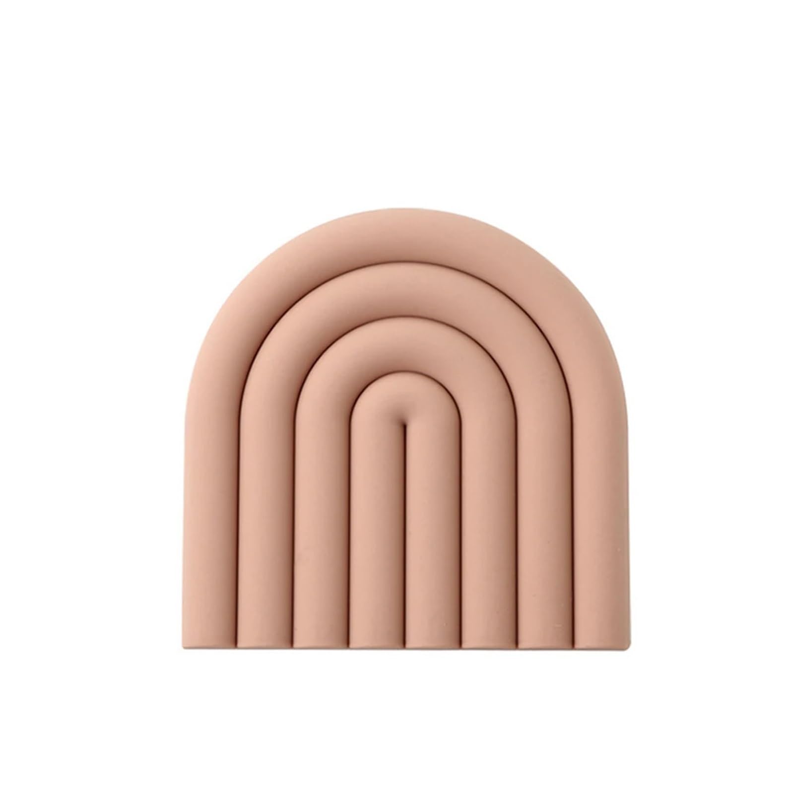 1pc U-Shaped Heat Insulation Mat High Temperature Household Coasters Bowls And Plates Silicone Anti-Ironing Table Placemat(Pink)