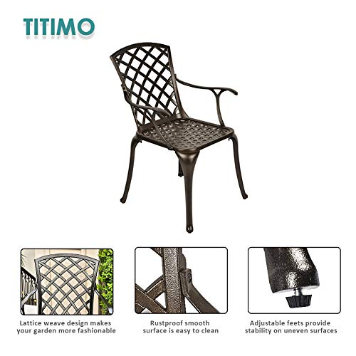 Buy TITIMO 5Piece Outdoor Furniture Dining Set, AllWeather Cast