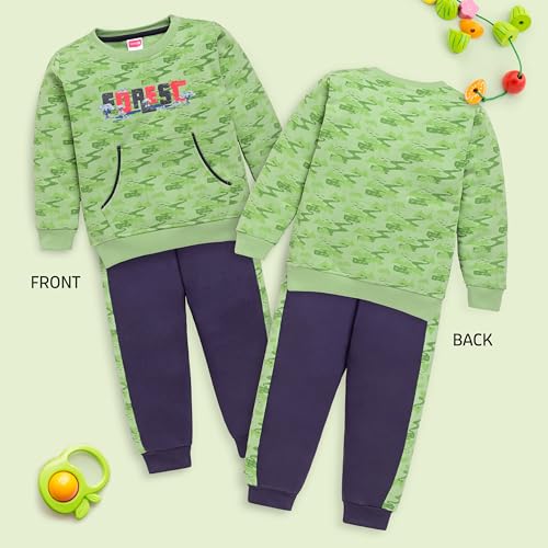 Image of LuvLap Baby Boys Full Sleeve Sweatshirt & Pyjama Set Pack of 1