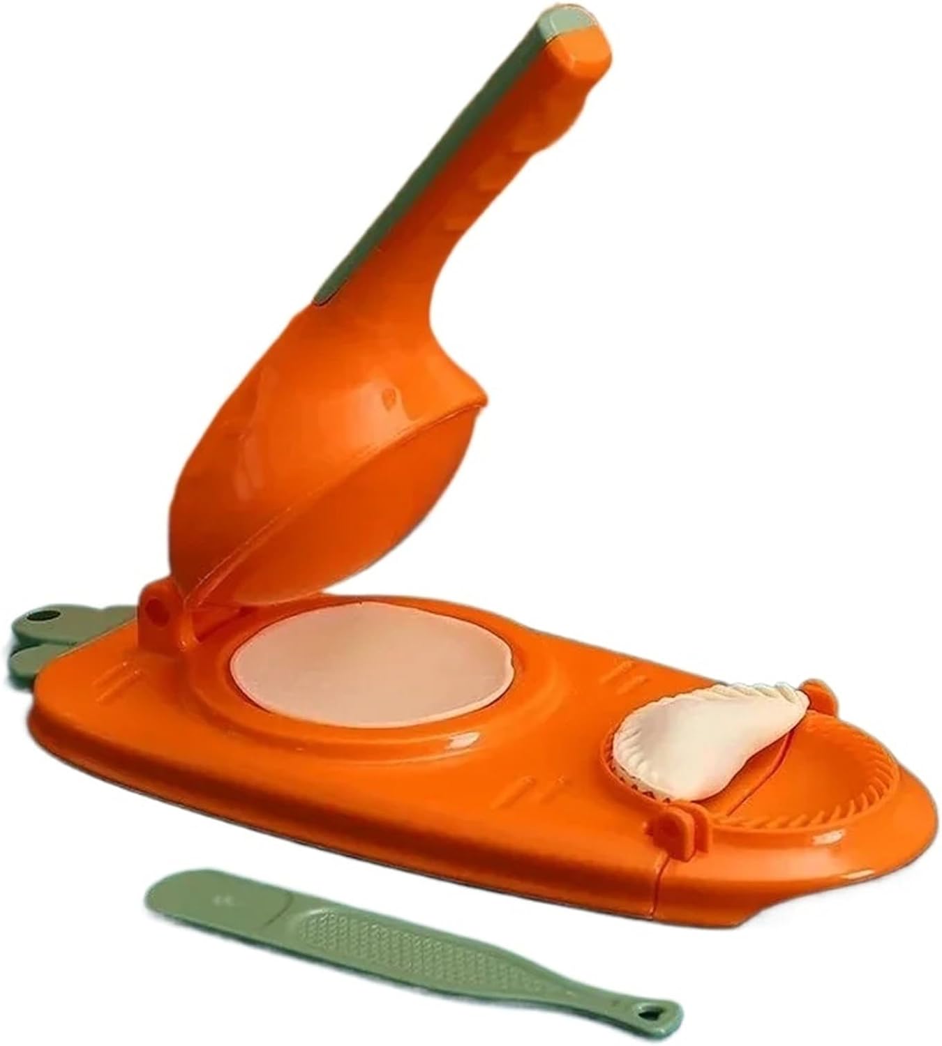 Manual Dumplings Maker Press Device Dumpling Mold Manufacturing 2 in 1 Skin Wrapper Raviolis Empanadas Kitchen Gadgets(Green -1)