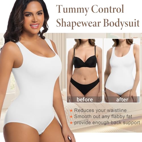 Shapewear Bodysuits Tummy Control Body Shaper Seamless Waist Trainer for Women Scoop Neck Going out Tops3