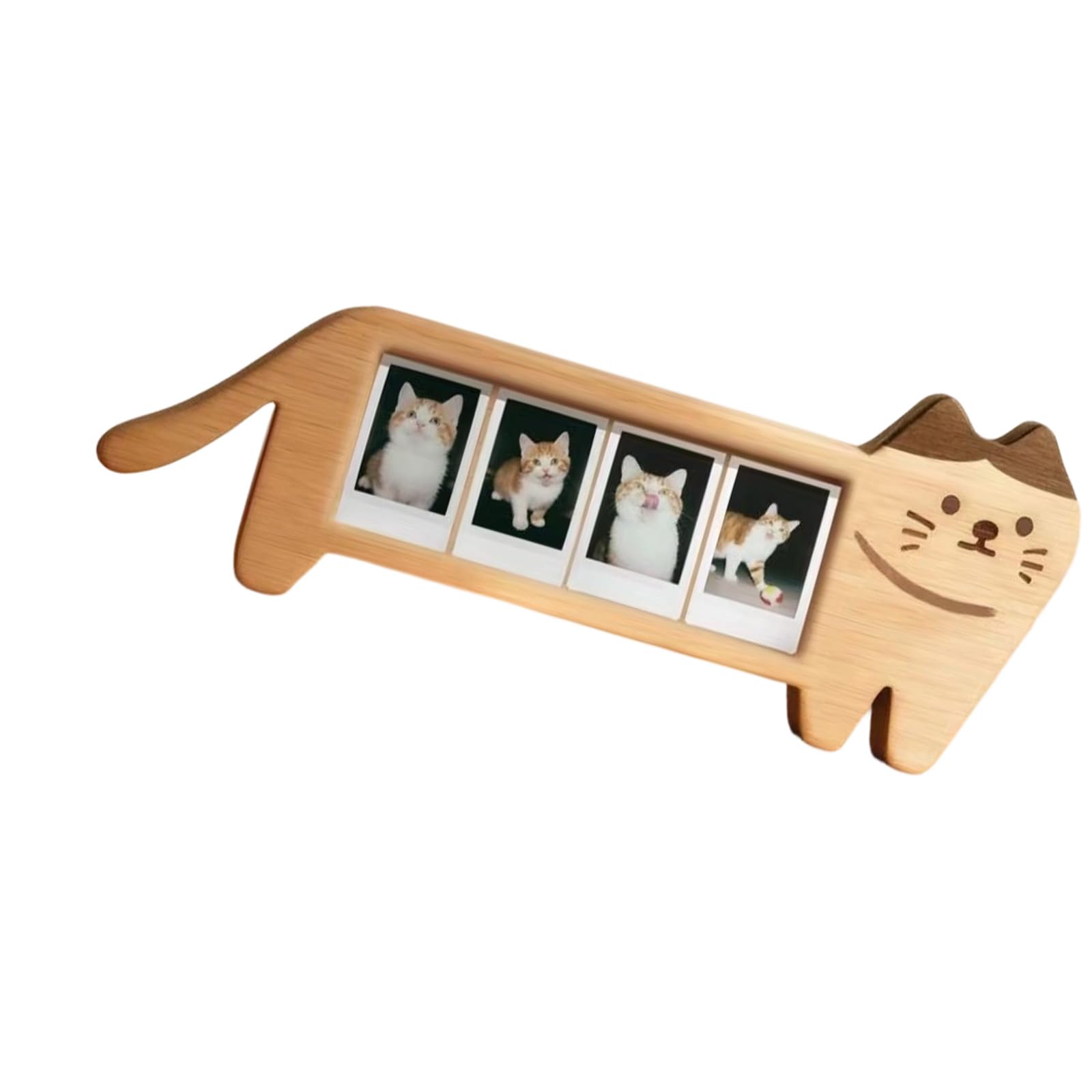 MURYE Cats Shaped Picture Frame Cats Minis Photo Frame for Desktop Tabletop Display Wooden Picture Frames Ornament Home Decors Wooden Frames
