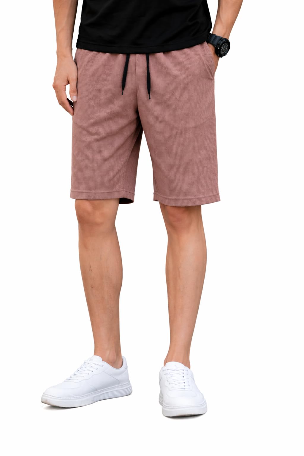 Men Waffle Knit Cotton Shorts|Regular Fit|Soft Breathable Lounge Wear|Casual Wear WF-31-picture-27