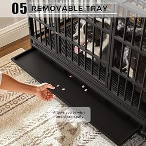 Otaid-48-Inch-Heavy-Duty-Dog-Crate-Cage-Kennel-with-Wheels-High-Anxiety-Indestructible-Dog-Crate-Sturdy-Locks-Design-Double-Door-and-Removable-Tray-Extra-Large-XL-XXL-Dog - Cucciolini Doodles   Otaid-48-Inch-Heavy-Duty-Dog-Crate-Cage-Kennel-with-Wheels-High-Anxiety-Indestructible-Dog-Crate-Sturdy-Locks-Design-Double-Door-and-Removable-Tray-Extra-Large-XL-XXL-Dog