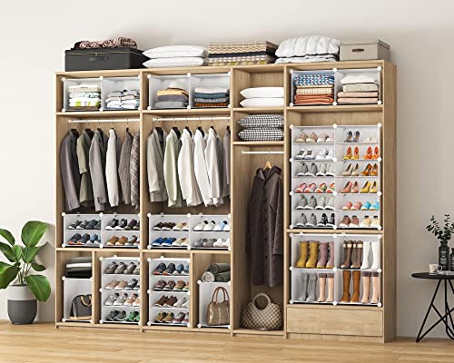 Maginels 72 Pair Shoe Rack Organizer Shoe Organizer Expandable Shoe Storage Cabinet Free Standing Stackable Space Saving Shoe Rack For Entryway, Hallway And Closet, White #TOP5