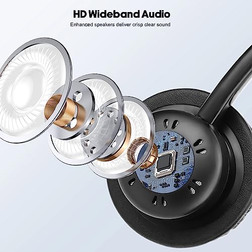 Casque de téléphone RJ9 avec microphone anti-bruit filaire pour poste fixe de bureau - 5