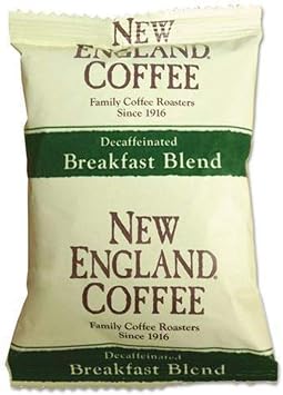 New England Coffee Coffee Portion Packs, Breakfast Blend Decaf, 2.5 Oz Pack, 24/box