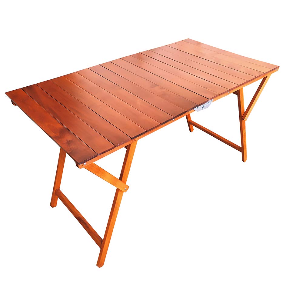 LIBEROSHOPPING.eu - LA TUA CASA IN UN CLICK Table Pliante Laura Katia avec Rayures en Bois 70 x 140 cm (Cerise)