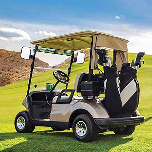Wlood Golf Cart Mirror, Cart Side Mirror And 4 Panel Mirror Fits For Club Car Ezgo Yamaha Combo Pack #TOP6