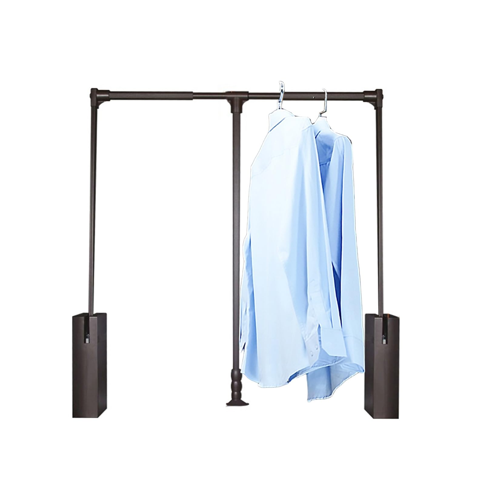 GTHTUHFD Extendable Clothes Rail,15Kg/33Lbs Load Capacity,Pull Down Cloakroom Hanger Adjustable Width,For Pants Jackets Color 2-W-520-660mm