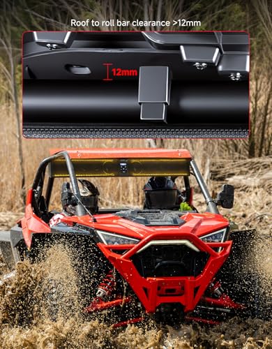 Image of KEMIMOTO 39-inch 10 Speaker Aluminum UTV Sound Bar | Waterproof Music Sync Multicolor Lights SxS Speakers Soundbar for UTV Golf Cart Marine with 1.25 in - 2 in Roll Bar