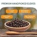 HANDPICK Organic Cloves Whole (2.3oz, 65g) Premium Cloves from South India | Packed in a Resealable Zip Lock Pouch | Perfect for Cooking, Smoothies, Pomander Balls & Tea