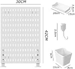 Desktop Storage Pegboard Kit, Desk Pegboard Stand, Standing Desktop Storage Display Shelf, Hole Plate Desk Vertical Organization Shelf, Space Divider for Bedroom Study Office