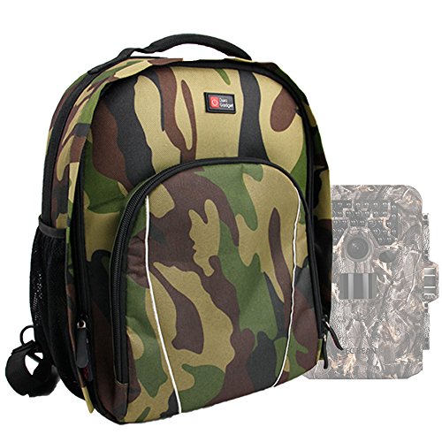 DURAGADGET Sac à Dos résistant à l'eau Motifs Camouflage pour TEC.Bean et TOMOUNT Caméra de Chasse et Surveillance vidéo