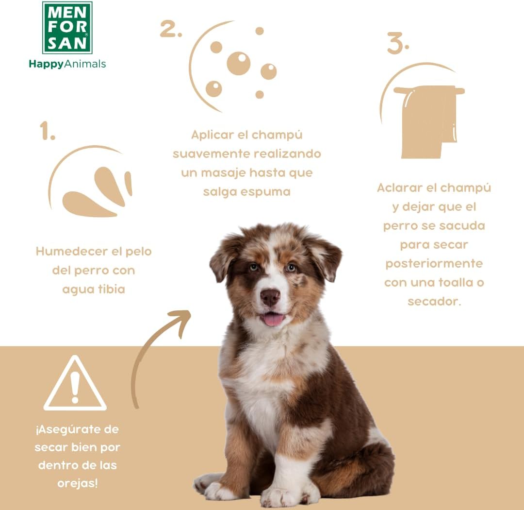 MENFORSAN Brown Fur Enhancer Shampoo for Dogs 10.15 fl oz, 100% Natural image 4