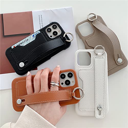 Coque portefeuille cuir iPhone 14 Pro Max protection intégrale auburn