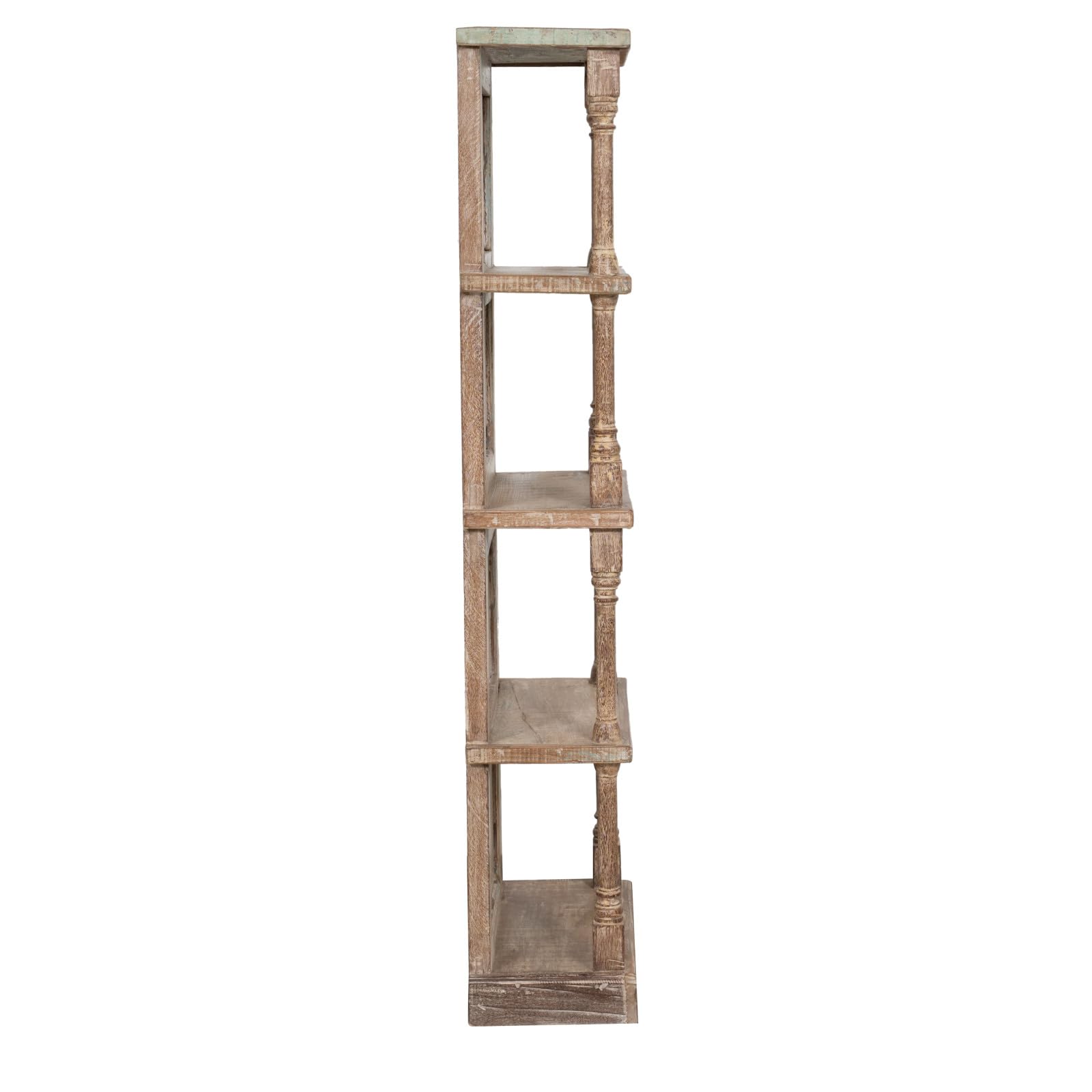 Biscottini Bücherregal aus Massivholz L50XPR27XH152 cm - Küchenorganizer - Buchregal - Küchenorganizer - Regal - Kuchen deko - Küchenregal - Deko küche - Eckregal stehend - Gewürzregal