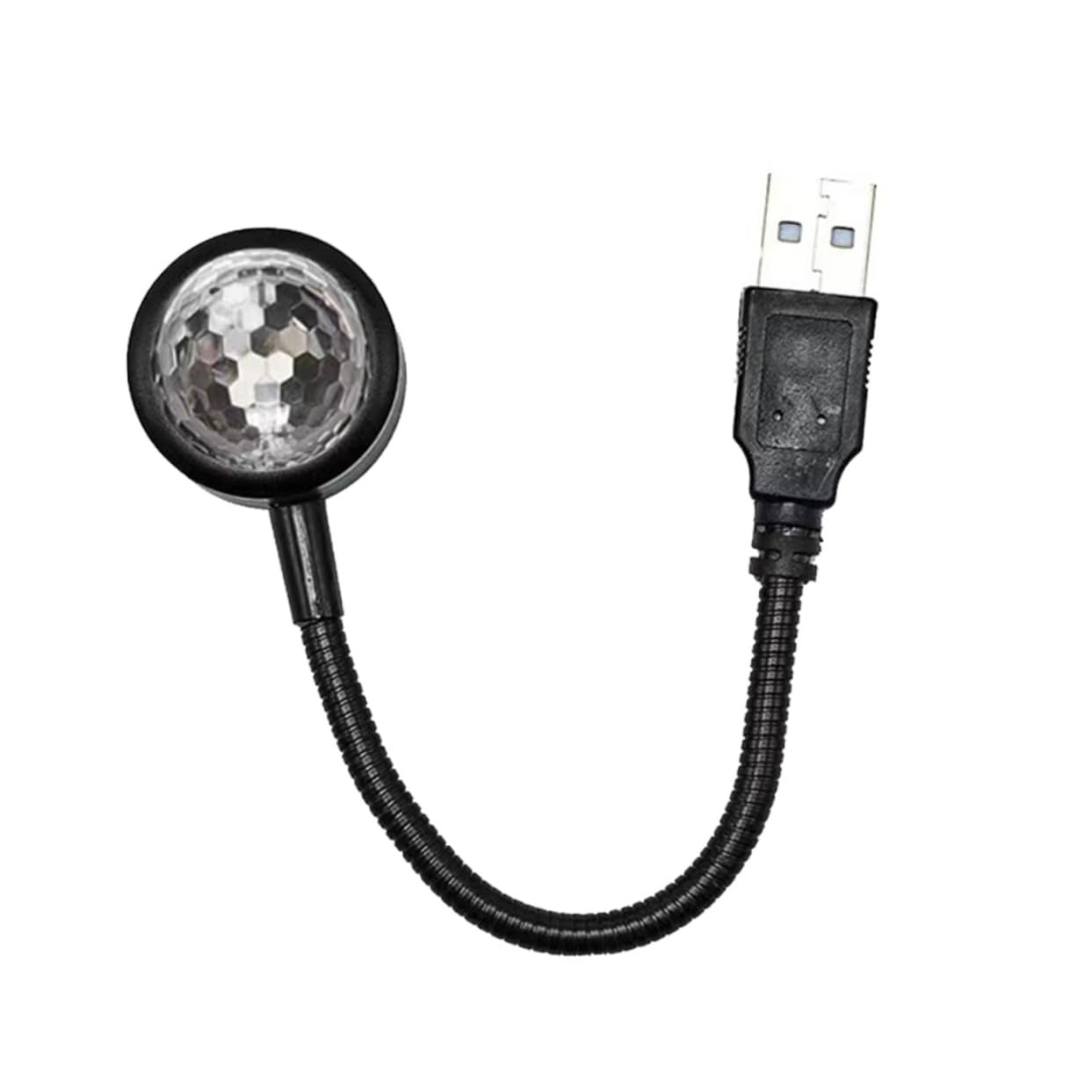 FELTECHELECTR Voice Controlled Projector Lamp Sound Activated Car Atmosphere Light Ball Shape Decorative Led Lights