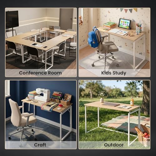 Image of Artikel Foldy Wooden Foldable Study Table Computer Desk for Home Office| Compact Portable Writing Desk for Students, Adults| No Assembly Folding Laptop Table, Workstation & PC Desktop Tables 80*40cm