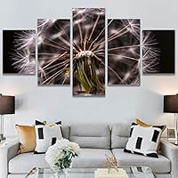 SIGNWIN 5 Panel Canvas Wall Art Botanical Chic Closeup Expressive Multicolor Photography Realism Ultra for Home Decorations Ready to Hang - 60