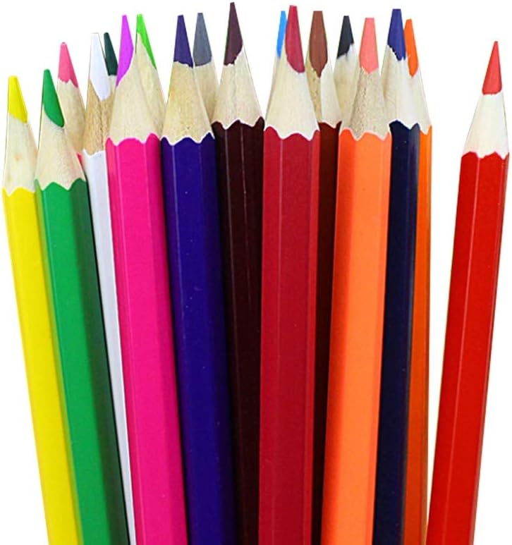 Colored Pencils 12Pcs Wood Hexagonal Rainbow Color