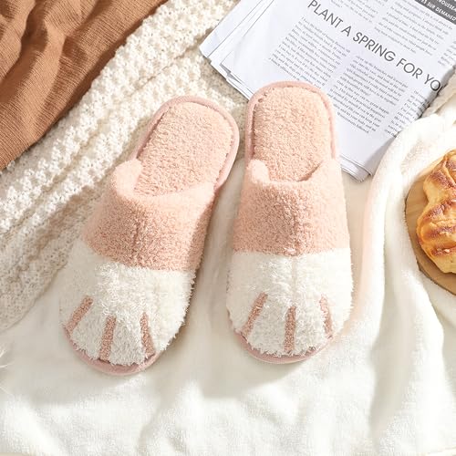 SINNO Cute Animal Slippers for Women Indoor Outdoor Memory Foam House Slipper Soft Warm Cozy Fuzzy Bedroom Non-Slip Shoes Christmas Gift ladies2