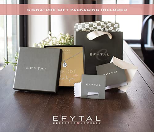 EFYTAL Sterling Silver or 14K Gold Plated Compass Necklace for Girlfriend|Women|Wife, Small Gifts for Friends, Best Friend Gift Ideas4