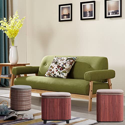 Repose-Pieds Ottoman avec Doublure Lavable pour Nettoyage Facile et Rapide