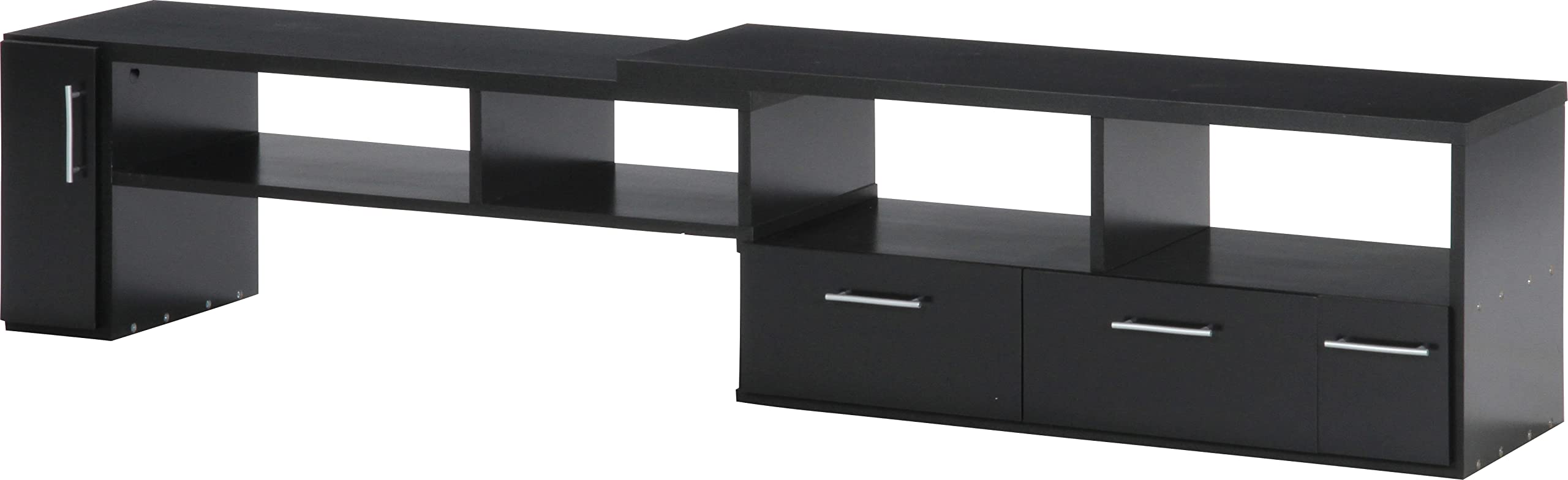 ✨新品未開封 不二貿易 伸縮テレビボード ブラック 幅109～198cm Amazon｜不二貿易 テレビ台 テレビボード 伸縮 32型 42型 推奨 幅109