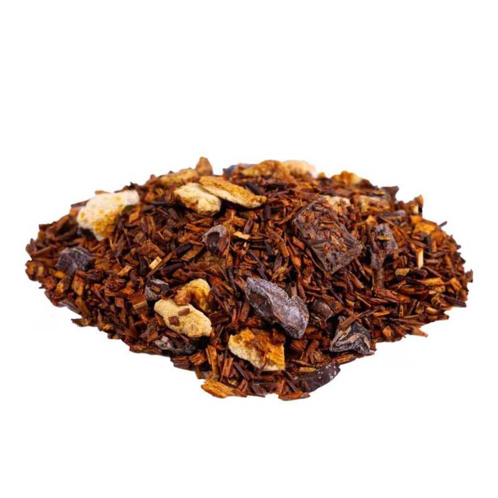 Rooibos Naranja y Chocolate a Granel 100 Gramos - My Tea Moments - Cultivo Sostenible - Ingredientes Naturales: Cacao, Chocolate, Naranja. Antioxidante, Energizante, Mejora anímica.