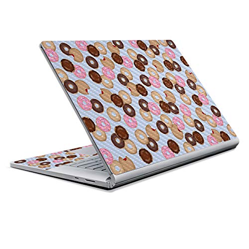 Image of MightySkins Carbon Fiber Skin for Microsoft Surface Book 2 13 inch (2017) - Donut Binge,Protective, Durable Textured Carbon Fiber Finish,Easy to Apply, Remove, and Change Styles,