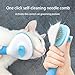 htigers Cat Brush, Self-Cleaning Slicker Brush for Pet Grooming, Easy to Remove Loose Undercoat, Pet Massaging Tool for Long & Short Hair Cat & Dog Shedding, Blue