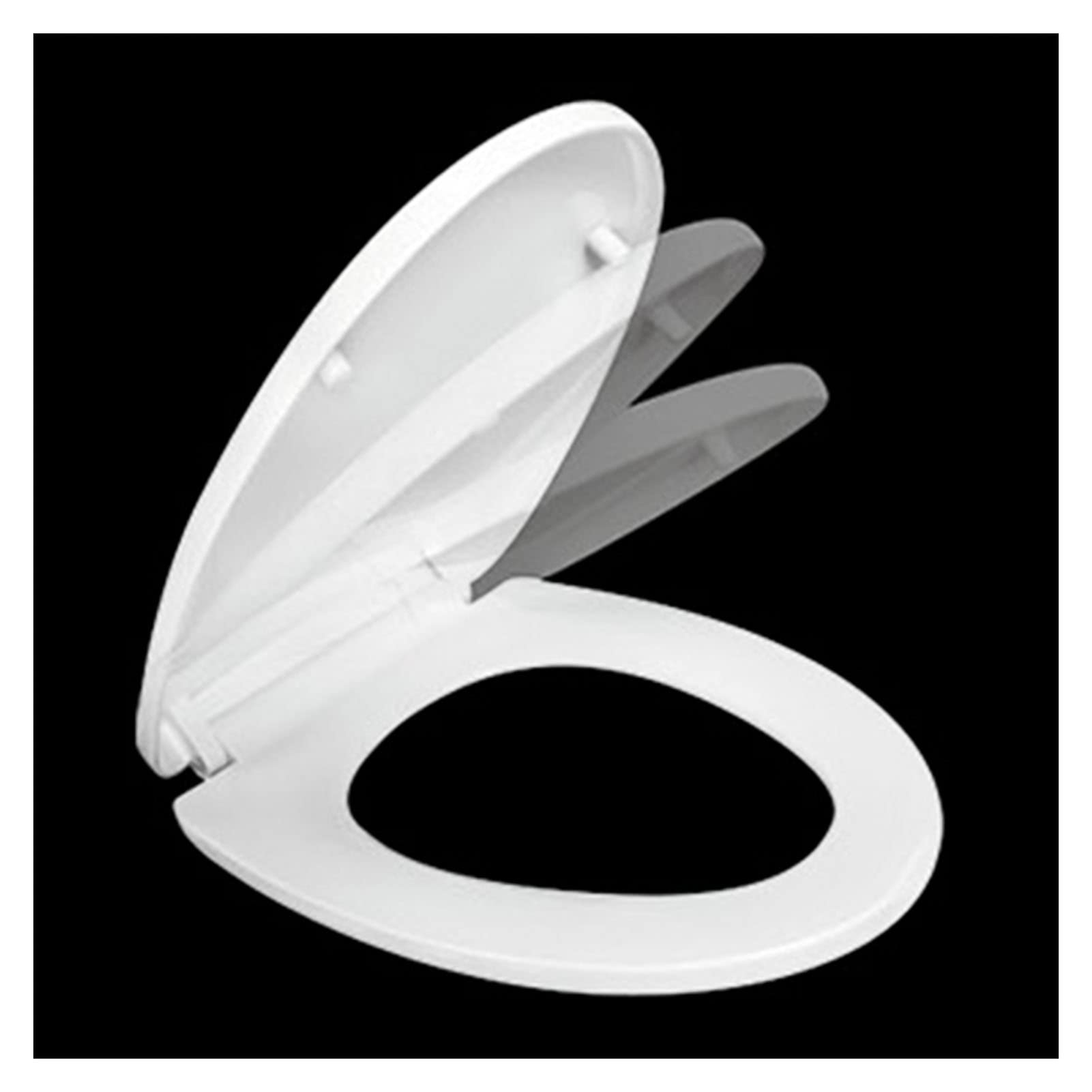 Slow Close Elongated Toilet seat, Comfort fit with Quick Release Hinges and Non-Slip Bumpers, White, Close, Quick, fit, Elongated, seat, Comfort, Slow, Toilet, Adjustable