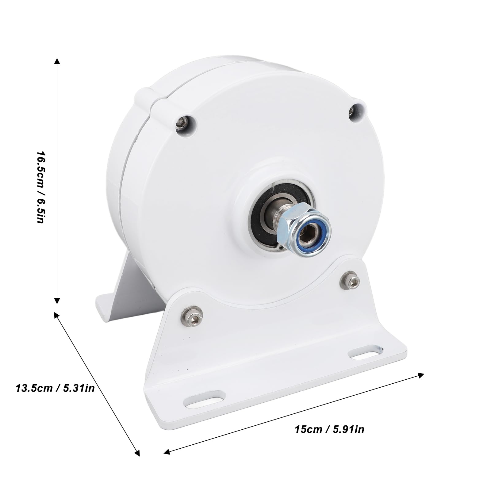 HEEPDD Generatore di Magneti per Turbine Eoliche Alternatore Design Sincrono a Doppio Albero con Base in Lega di Alluminio per Turbine Eoliche per Uso Domestico 24 V Trifase Permanente Nan (100W)