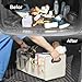 JiatuA Car Trunk Organizer, Car Organizers and Storage Collapsible Multi Compartment Container Box, Adjustable Car Accessories for SUV Sedan Truck, Standard Size, Beige