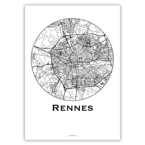 Impression d'Art Rennes de haute qualité, affiche fait main pour collectionneur et esthète