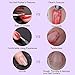 Anezus Nail Polish Remover Clips Set Includes 20 Pack Toe and Finger Gel Nail Polish Remover, A Cuticle Pusher and 500 Pack Cotton Pads for Gel Polish Removal