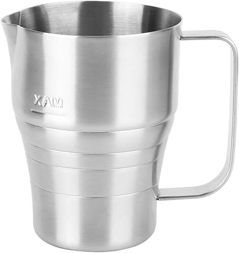 Jarra espumadora de 30 onzas 30.4fl oz, taza espumadora de leche de acero inoxidable, jarra de café y leche para arte con leche