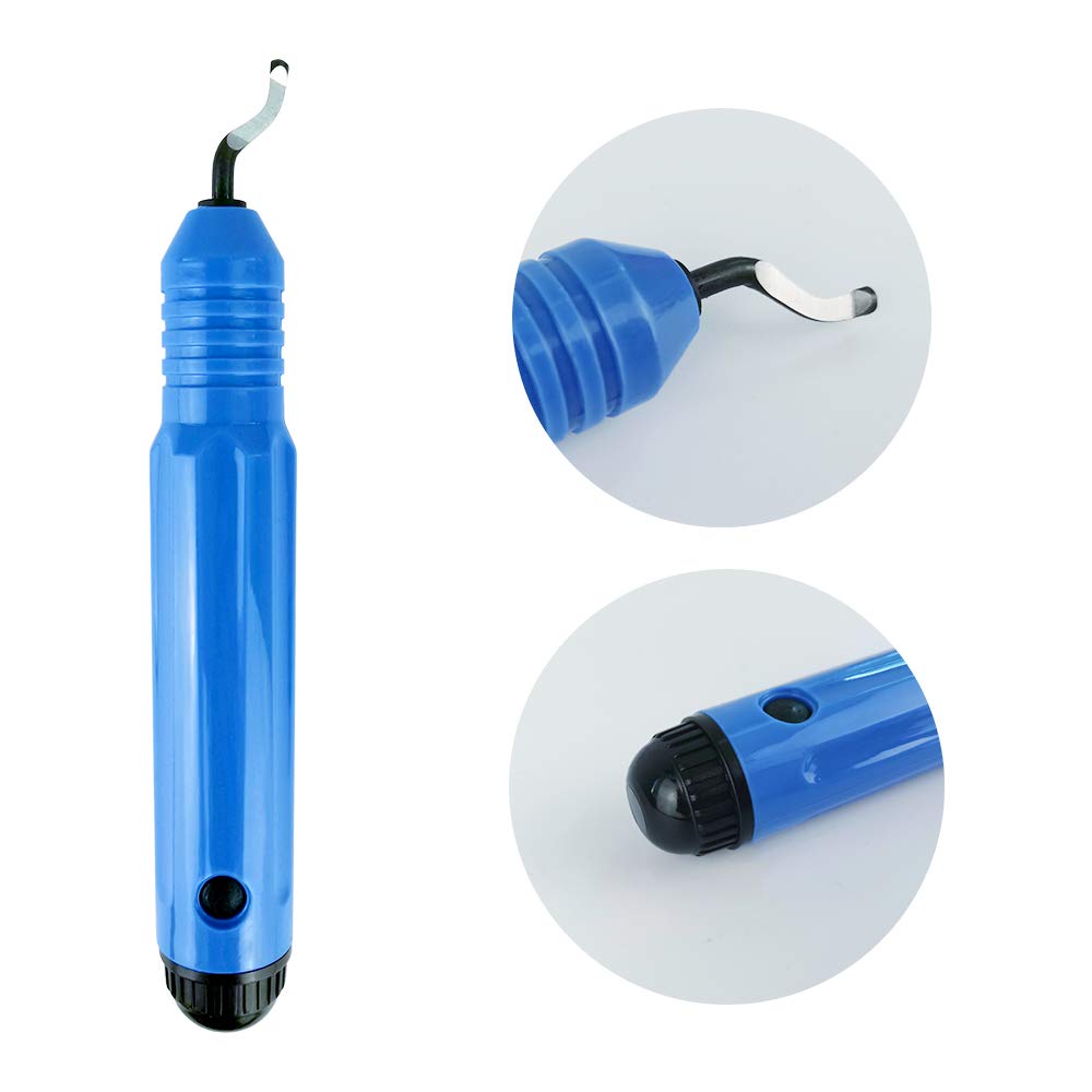 Deburring Tool Kit With 10 BS1010 Blades - Rotary Chamfer Tool For Metal, Wood & 3D Prints